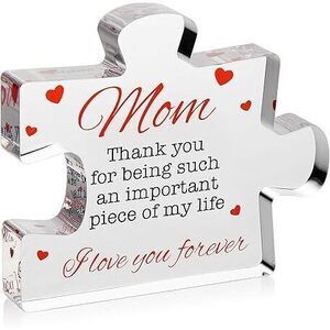 Engraved Acrylic Block Puzzle - Mom Present, 4.1 X 3.5 Inch - Cool Mom Gift From